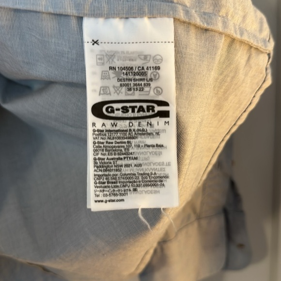 G-Star Destin Shirt L/S - Button Down Linen Shirt - Picture 4 of 12